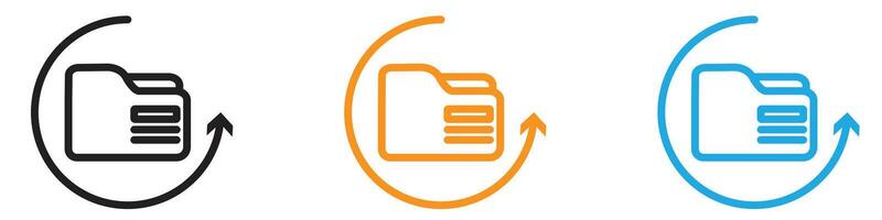 Data Recovery icon logo set collection for web app ui vector