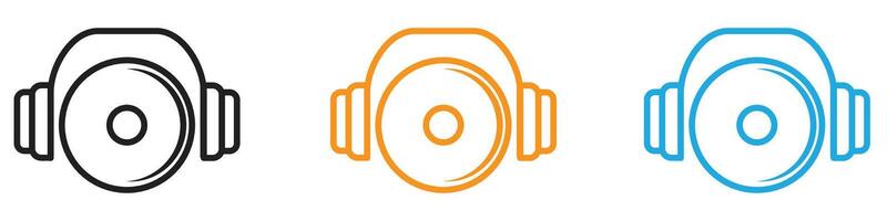 Dj icon logo set collection for web app ui vector