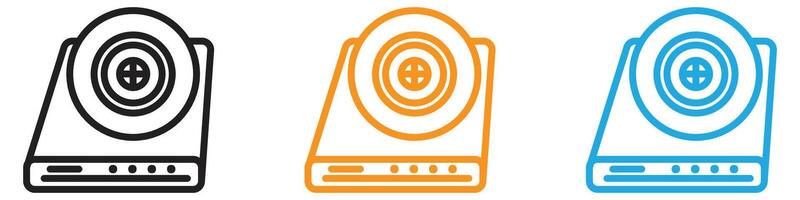 Dvd CDROM disc icon logo set collection for web app ui vector