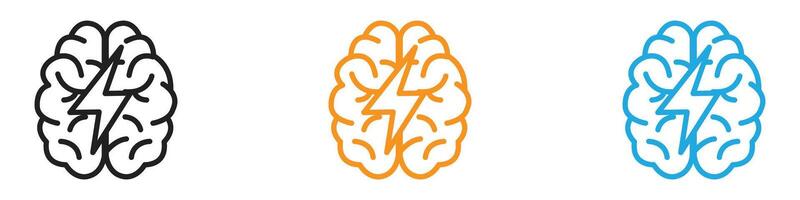 Epilepsy icon logo set collection for web app ui vector