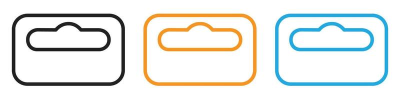 Euro hook icon logo set collection for web app ui vector