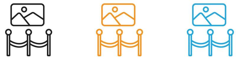 Exhibit icon logo set collection for web app ui vector