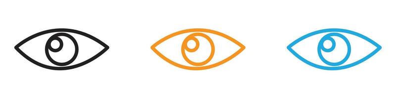 Eye icon logo set collection for web app ui vector