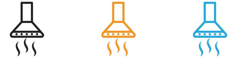 Extractor Hood icon logo set collection for web app ui vector
