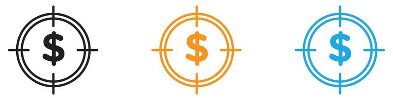 Funds hunting icon logo set collection for web app ui vector