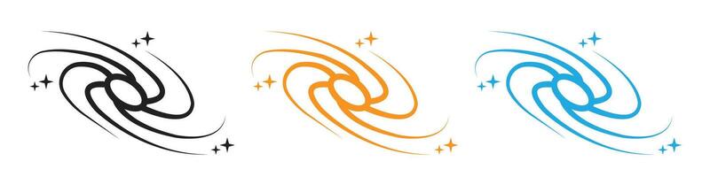 Galaxy icon logo set collection for web app ui vector
