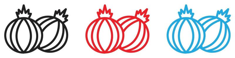 Gooseberry icon logo set collection for web app ui vector
