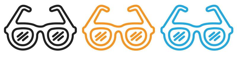 Glasses icon logo set collection for web app ui vector