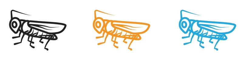 Grasshopper icon logo set collection for web app ui vector