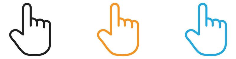 Hand icon logo set collection for web app ui vector