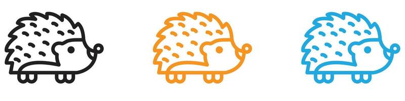 Hegdehog icon logo set collection for web app ui vector