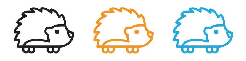 Hedgehog icon logo set collection for web app ui vector