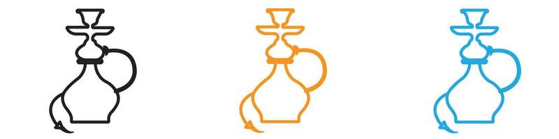 Hookah icon logo set collection for web app ui vector