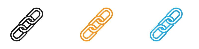 Link chain icon logo set collection for web app ui vector