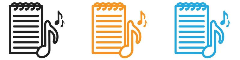 Lyrics icon logo set collection for web app ui vector