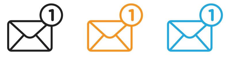 Mail message icon logo set collection for web app ui vector