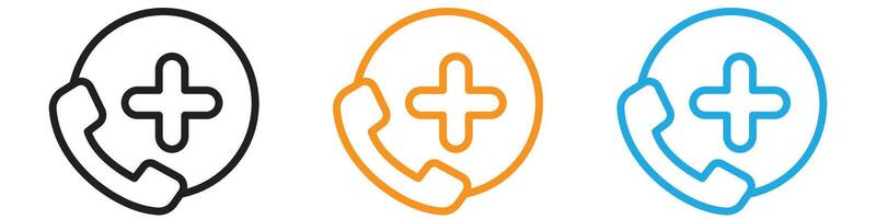 Medical help icon logo set collection for web app ui vector