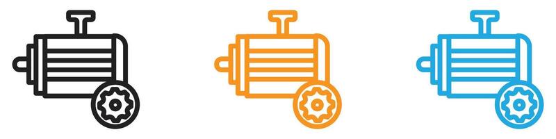 Motor icon logo set collection for web app ui vector