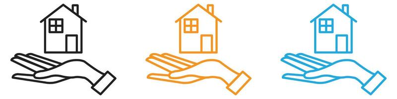 Mortgage loan icon logo set collection for web app ui vector