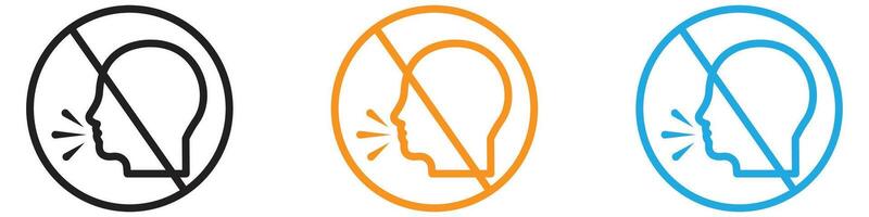 No Cough icon logo set collection for web app ui vector
