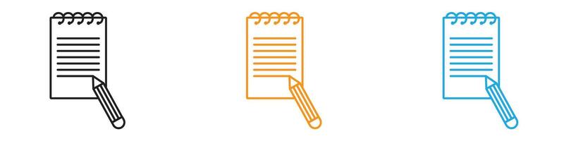 Note icon logo set collection for web app ui vector