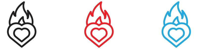 Passion icon logo set collection for web app ui vector