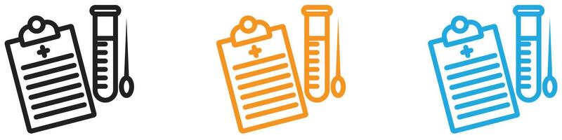 PCR test icon logo set collection for web app ui vector
