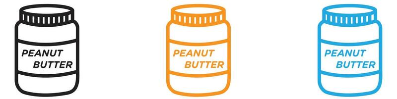 Peanut butter icon logo set collection for web app ui vector