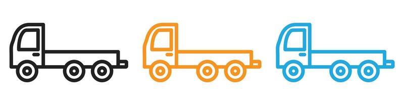 Pickup truck icon logo set collection for web app ui vector
