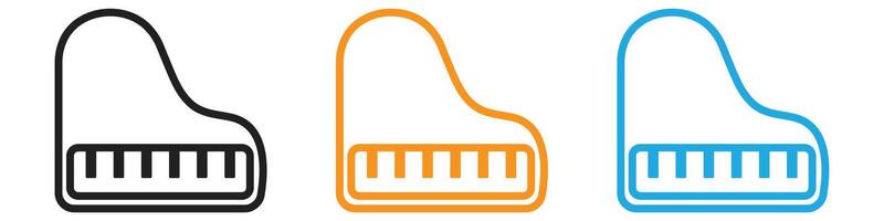 Piano icon logo set collection for web app ui vector