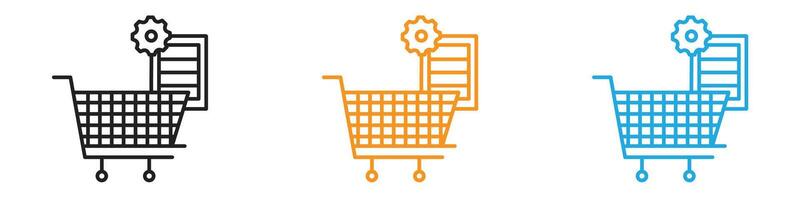 Procurement icon logo set collection for web app ui vector
