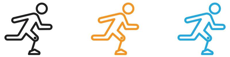 Prosthetic leg icon logo set collection for web app ui vector