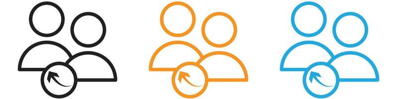 Referrals icon logo set collection for web app ui vector