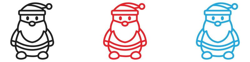 Santa Claus icon logo set collection for web app ui vector