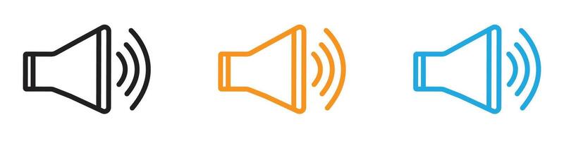Speaker volume icon logo set collection for web app ui vector