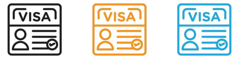 Start up visa icon logo set collection for web app ui vector