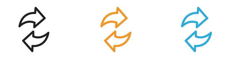 synchronization icon set vector