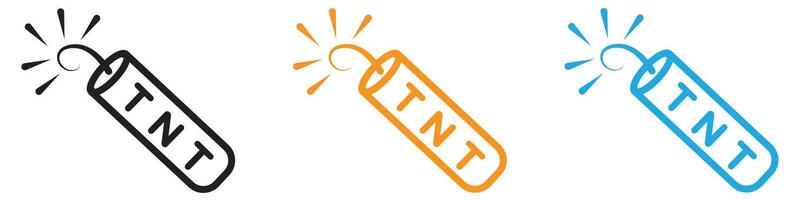 TNT dynamite icon logo set collection for web app ui vector
