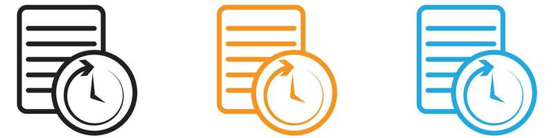 Transaction history icon logo set collection for web app ui vector