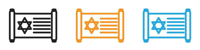 Torah icon logo set collection for web app ui vector