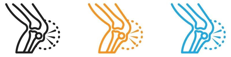 Treatment arthritis icon logo set collection for web app ui vector