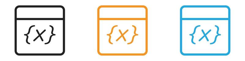 Variable symbol icon logo set collection for web app ui vector