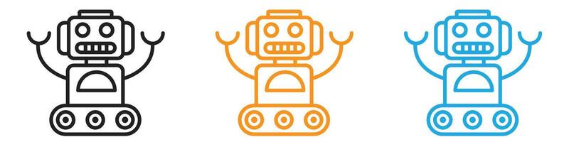 Wheels robot icon logo set collection for web app ui vector