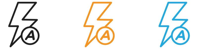 auto flash icon logo set collection for web app ui vector