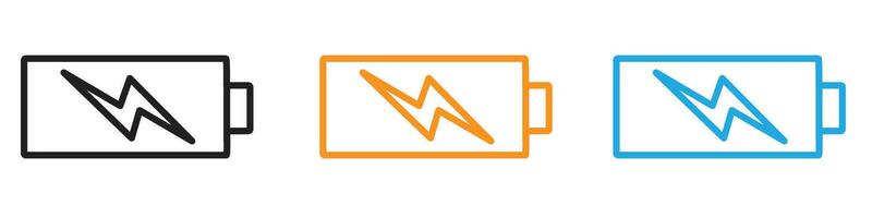 battery icon logo set collection for web app ui vector