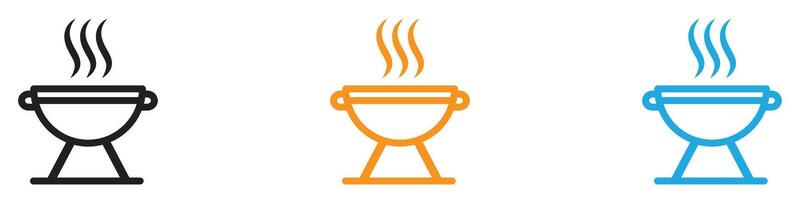 brazier icon logo set collection for web app ui vector