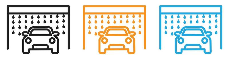 carwash icon logo set collection for web app ui vector
