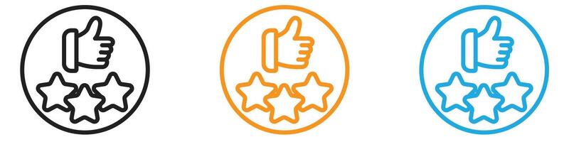 customer product rating icon logo set collection for web app ui vector