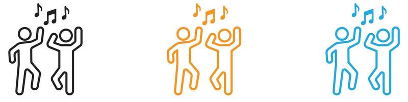 dance icon logo set collection for web app ui vector