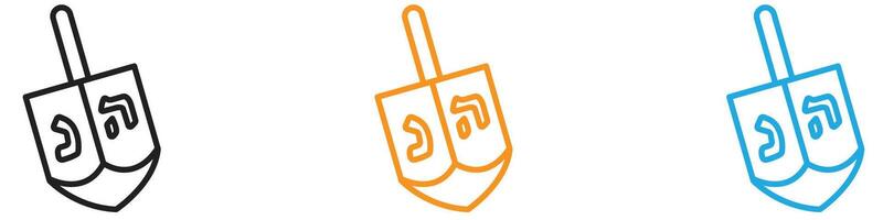 dreidel icon logo set collection for web app ui vector